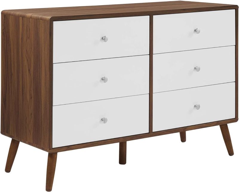 Photo 1 of PARTS FOR A Modway Transmit 47" Particleboard Wood Dresser in Walnut/White
