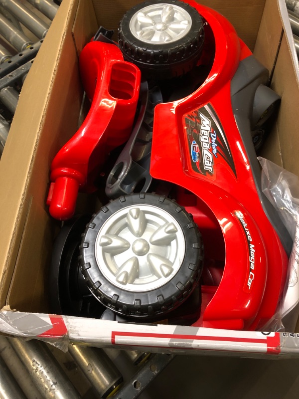 Photo 1 of ChromeWheels Push Cars for Toddlers, 3 in 1 Ride on Push Car with Guardrail, Ride on Toys Mega Car w/ Handle & Horn & Music, Blue