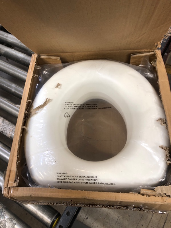 Photo 2 of HealthSmart Raised Toilet Seat Riser That Fits Most Standard Bowls for Enhanced Comfort and Elevation with Slip Resistant Pads, 15x15x5, New and Improved