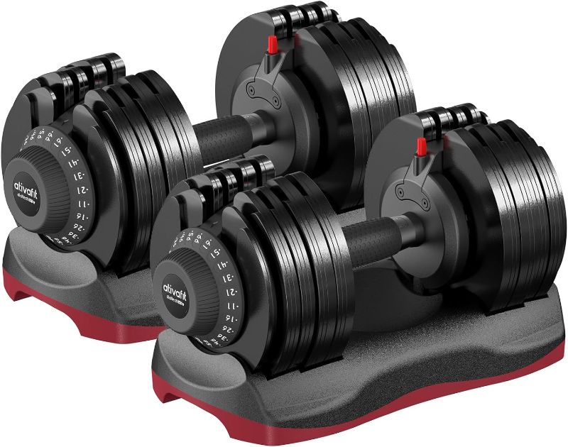 Photo 1 of ATIVAFIT Adjustable 66LBS Pair Dumbbell Free Weights Dumbbell Multiweight Options for Men Women Full Body Workout Fitness Home Gym 