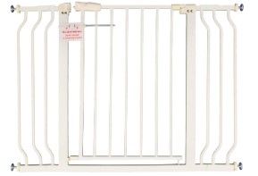 Photo 1 of BalanceFrom Easy Walk-Thru Safety Gate for Doorways and Stairways with Auto-Close/Hold-Open Features, Multiple Sizes 29.1 - 43.3 inch Cool White