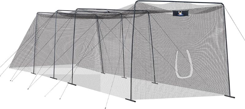 Photo 1 of ANYTHING SPORTS Full 40 and 60 Foot Batting Cage. Perfect Baseball Batting Cage, Softball Batting Cage, Complete Package with Frame and Netting
OPEN BOX ITEM 