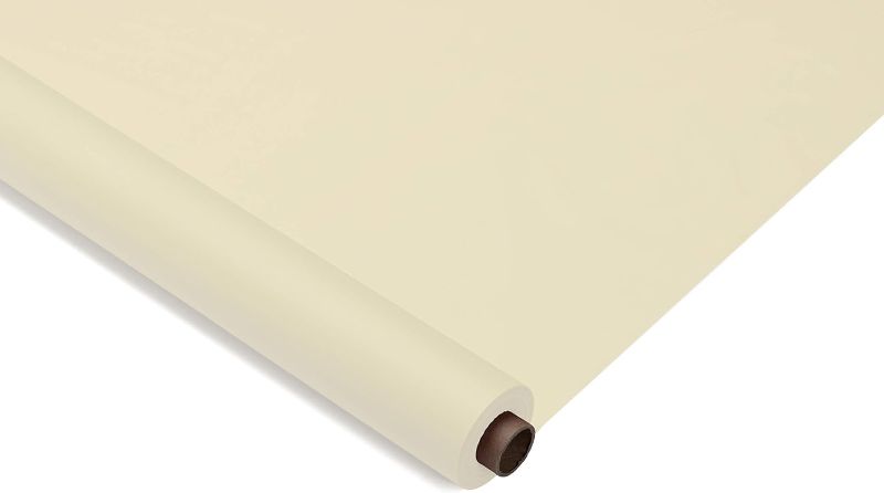 Photo 1 of Exquisite Premium Quality Plastic Table Cover Banquet Rolls 40" X 300' (Ivory)
