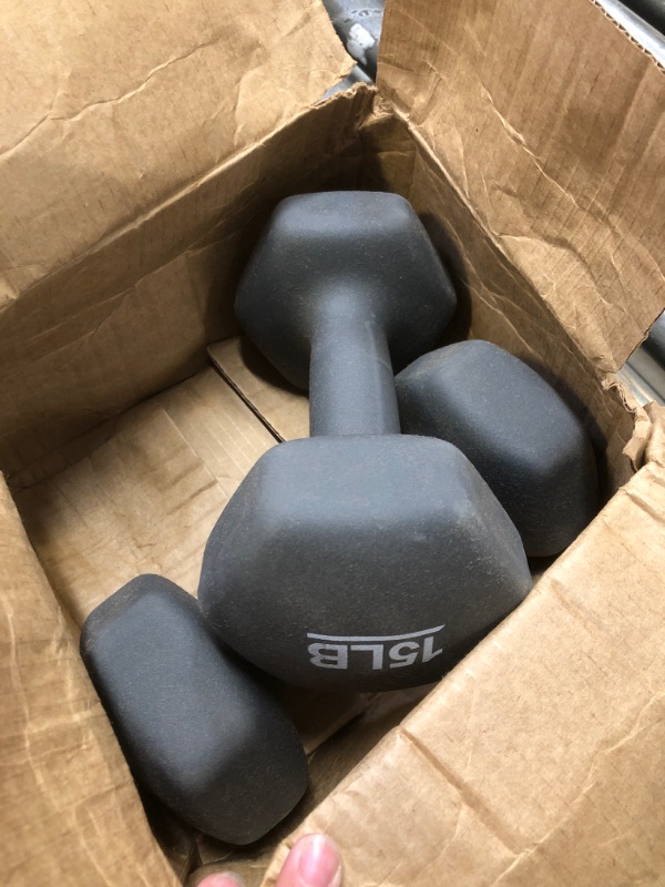 Photo 2 of 15 LBS DUMBBELLS (SET OF 2, GREY)