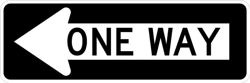 Photo 1 of 36 x 12 One Way Left - 3M's High Intensity Prismatic Sheeting - One Way Left Arrow Sign - A Real Sign - 10 Year 3M Warranty
