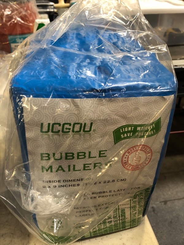 Photo 2 of UCGOU Bubble Mailers 6x10 Inch Blue 50 Pack Poly Padded Envelopes Small Business Mailing Packages Opaque Self Seal Adhesive Waterproof Boutique Shipping Bags for Jewelry Makeup Supplies #0