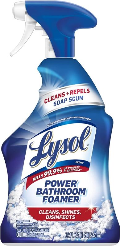 Photo 1 of Lysol Power Foaming Cleaning Spray for Bathrooms, Foam Cleaner for Bathrooms, Showers, Tubs, 32oz