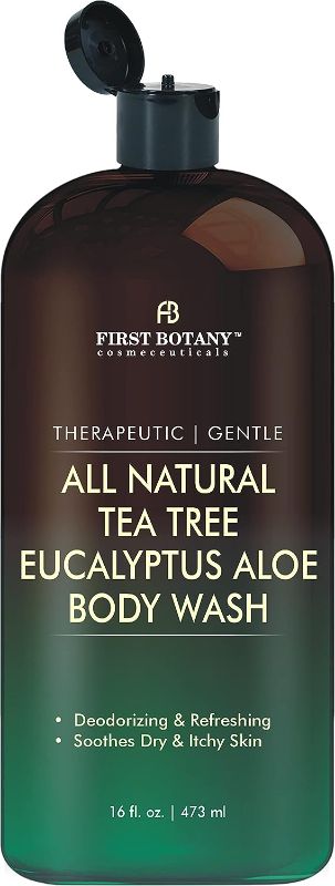Photo 1 of ALL Natural Body Wash - Fights Body Odor, Athlete’s Foot, Jock Itch, Nail Issues, Dandruff, Acne, Eczema, Shower Gel for Women & Men, Skin Cleanser -16 fl oz (Tea Tree Eucalyptus)
