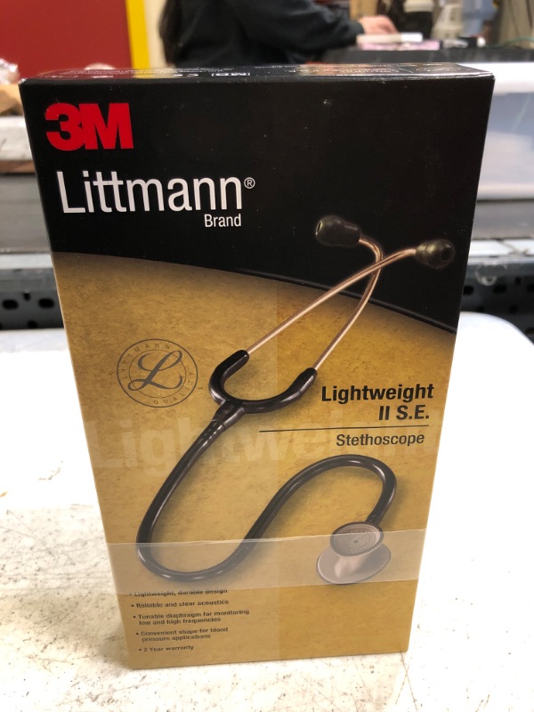 Photo 2 of 3M Littmann Lightweight II S.E. Stethoscope, Caribbean Blue Tube, 28 inch, 2452