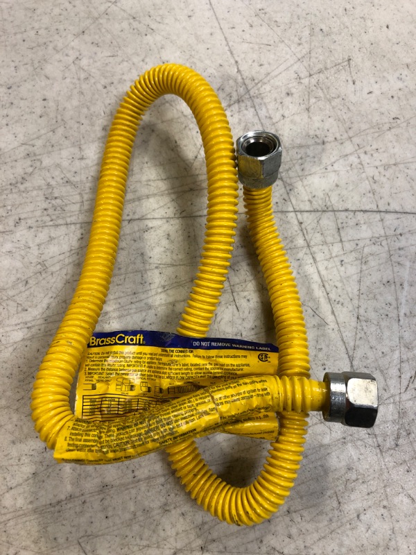 Photo 2 of 1/2 in. MIP x 1/2 in. MIP x 24 in. Gas Connector (1/2 in. OD) w/Safety+Plus2 Thermal Excess Flow Valve (85,000 BTU) *** HOSE ONLY ***