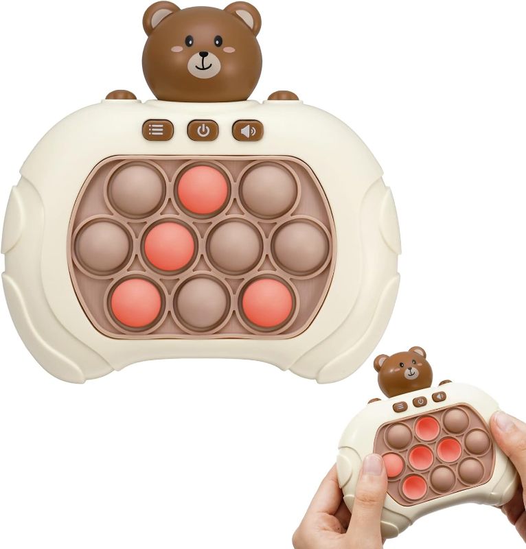 Photo 1 of Pop Fidget Games for Kids, Decompression Breakthrough Puzzle Game Machine, Push Bubble Pop Puzzle Game, Quick Push Game Console, Push Button Toy for Kids Girl Boy Birthday Gift
