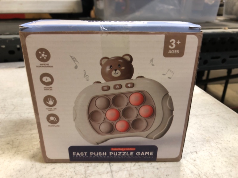 Photo 1 of Pop Fidget Games for Kids, Decompression Breakthrough Puzzle Game Machine, Push Bubble Pop Puzzle Game, Quick Push Game Console, Push Button Toy for Kids Girl Boy Birthday Gift
