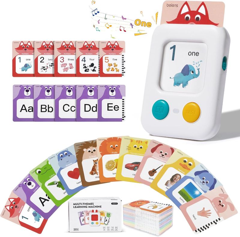 Photo 1 of beiens Toddler Toys - Talking Flash Cards for Toddlers 2 3 4 5 6 Year Old with 240 Sight Words - Speech Therapy Autism Sensory Toys for Autistic Children - ABC Learning Educational Montessori Toys
