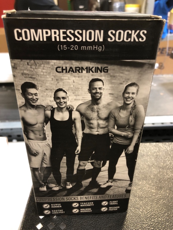 Photo 2 of CHARMKING 3 Pairs Copper Compression Socks for Women & Men Circulation 15-20 mmHg is Best for All Day Wear Running Nurse Large-X-Large 04 Nude/Nude/Nude