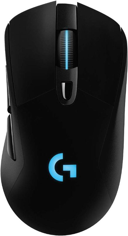 Photo 1 of Logitech G703 Lightspeed Wireless Gaming Mouse W/Hero 25K Sensor, PowerPlay Compatible, Lightsync RGB, Lightweight 95G+10G Optional, 100-25, 600 DPI, Rubber Side Grips - Black
