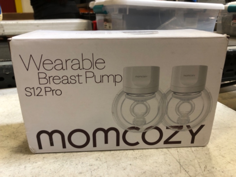 Photo 1 of Momcozy S12 Pro Hands-Free Breast Pump Wearable, Double Wireless Pump with Comfortable Double-Sealed Flange, 3 Modes & 9 Levels Electric Pump Portable, Smart Display, 24mm, 2 Pack White
