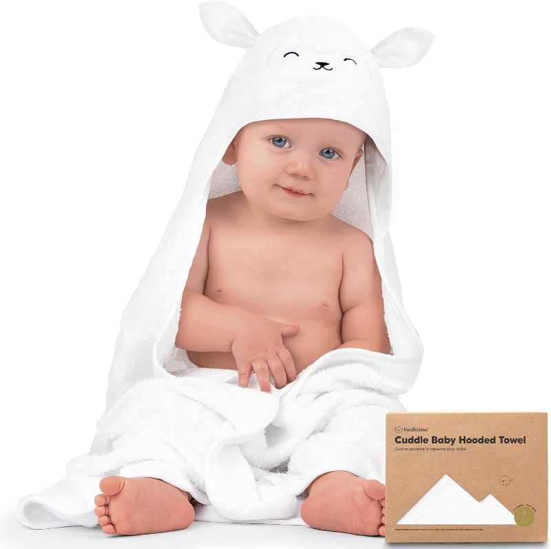 Photo 1 of KeaBabies Baby Hooded Towel - Viscose from Bamboo Baby Towel Organic Bamboo Towel - Infant Towels - Large Hooded Towel - Baby Bath Towel with Hood for Girls, Babies, Newborn Boys (Lamb)
