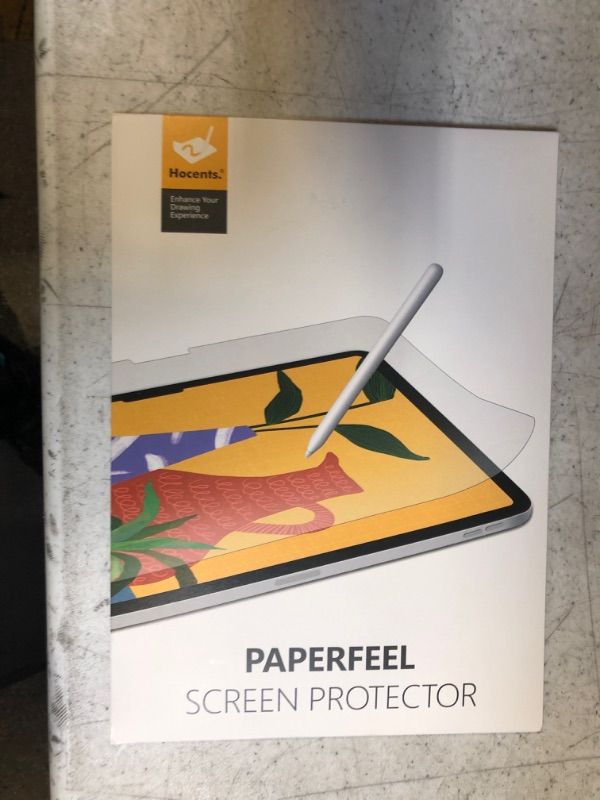 Photo 2 of Hocents. [2 Pack] Paperfeel Screen Protector Compatible with iPad 10th Generation (10.9 Inch, 2022) [EZ Kit] [Matte PET Film for Drawing] [Anti-Glare] [Compatible with Apple Pencil]
