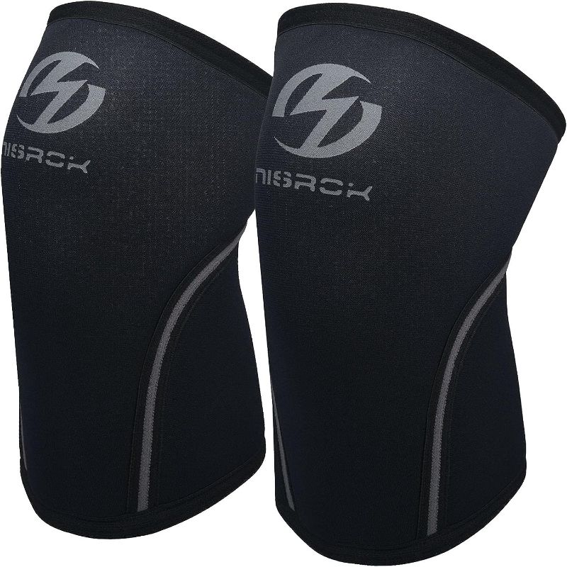 Photo 1 of Knee Sleeves (1 Pair), 7mm Neoprene Compression Knee Braces, Great Support for Cross Training, Weightlifting, Powerlifting, Squats, Basketball and More L
