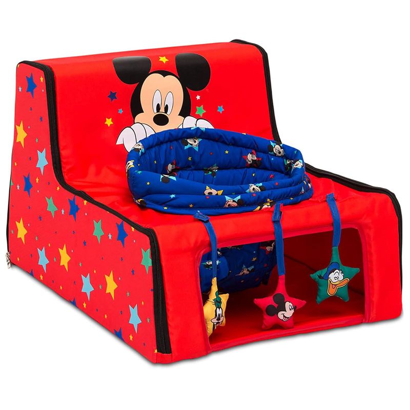 Photo 1 of Disney Mickey Mouse Sit N Play Portable Activity Seat for Babies by Delta Children – Floor Seat for Infants, 17.5x21x14 Inch (Pack of 1)
