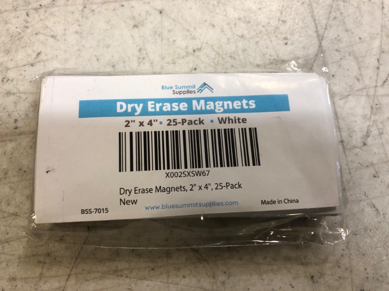 Photo 2 of Blue Summit Supplies 25 Dry Erase Magnetic Labels, 2” x 4” Erasable Magnet Labels for Whiteboard, Shelf Label, and Other Magnetic Surfaces at Home, in The Office or Classroom, 25 Pack