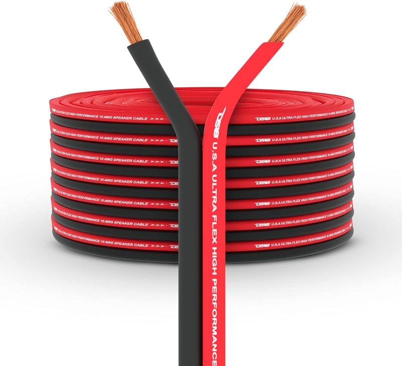 Photo 1 of DS18 SW-18GA-100RB Ultra Flex Speaker Wire Red and Black 100FT - Speaker Cable for Audio Applications
