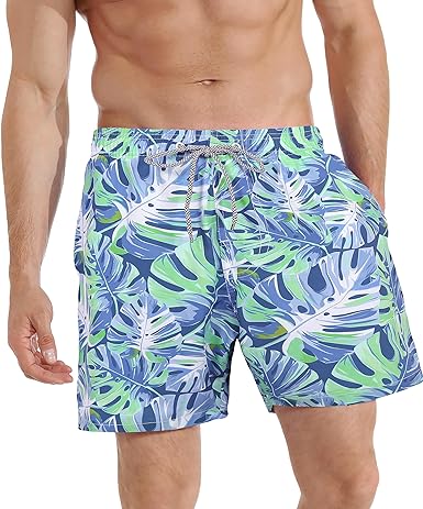 Photo 1 of APTRO Men's  Swim Trunks with Compression Liner Swimsuit Swim Shorts Bathing Suits SIZE  M
