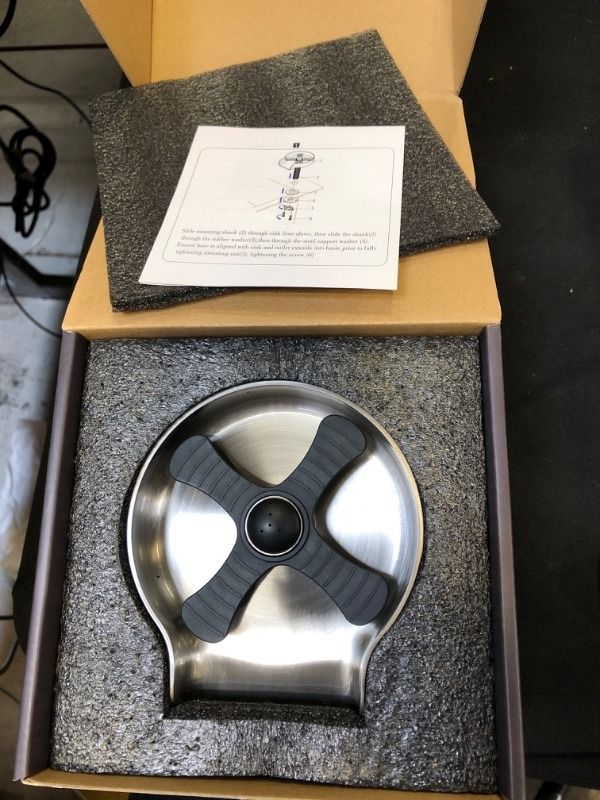 Photo 1 of Glass Rinser for Kitchen Sinks, 10 Holes Faucet Bottle Washer, Cup Washer for Sink, Kitchen Sinks Accessories for Baby Bottle, Bar Glass Rinser Brushed Nickel