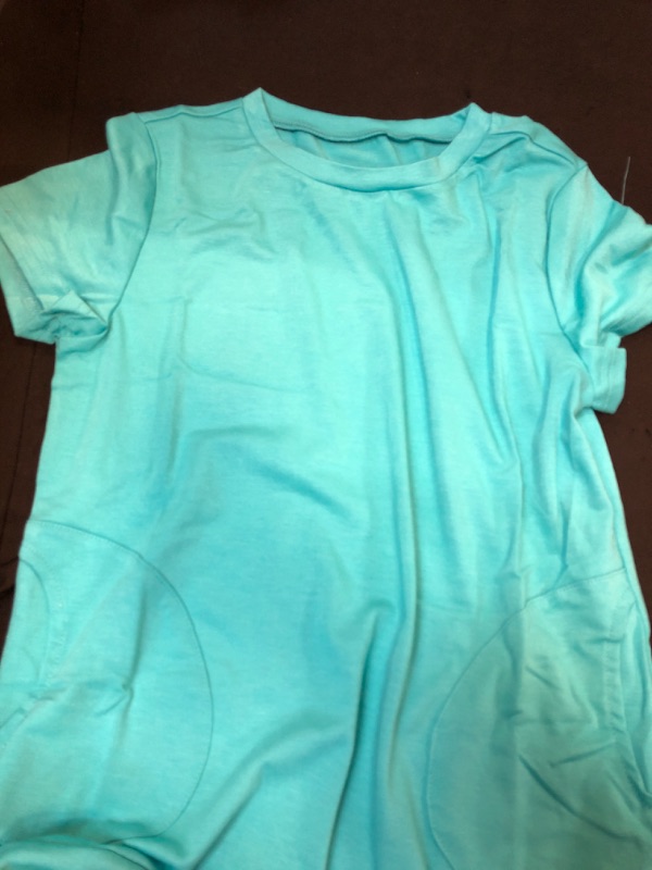 Photo 1 of GIRLS BLUE SHIRT WITH POCKETS SIZE 140