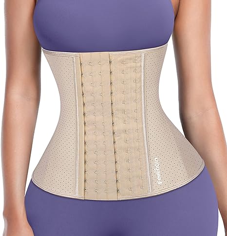 Photo 1 of FeelinGirl Latex Waist Trainer for Women Waist Cincher Breathable Girdle Waist Trimmer Workout Hourglass Body Shaper
