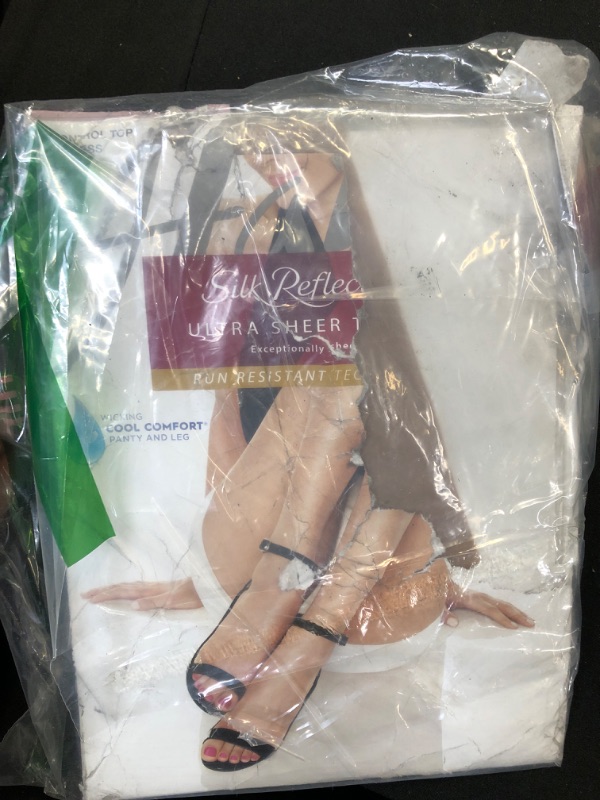 Photo 2 of Hanes Silk Reflections Ultra Sheer Toeless Control Top Pantyhose