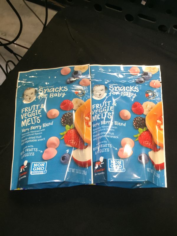 Photo 2 of 2 PACK--Gerber Fruit  Veggie Melts Very Berry Blend Freeze-Dried Snack - 1oz- BEST BY- 03/05/2024