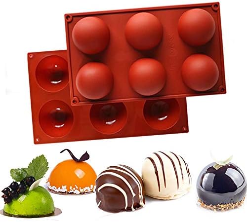Photo 1 of 6 Holes Silicone Baking Mold For Chocolate, Cake, Jelly, Pudding, BPA Free. 3 PCS in 1 Package

