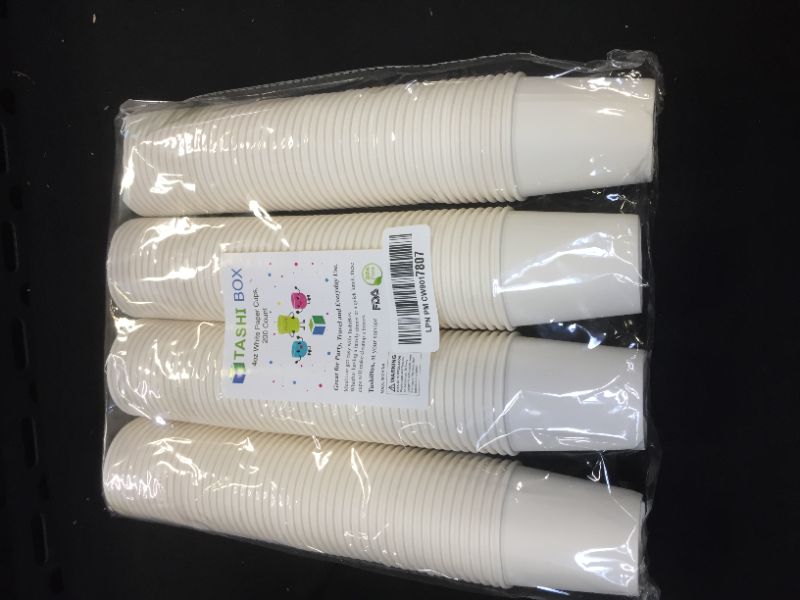 Photo 1 of 4OZ WHITE PAPER CUPS 200COUNT 