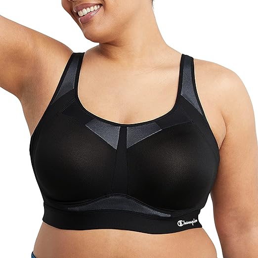 Photo 1 of Champion Women's Sports Bra, Motion Control, Underwire Bra, High-Impact Sports Bra (Plus Size) 40C
