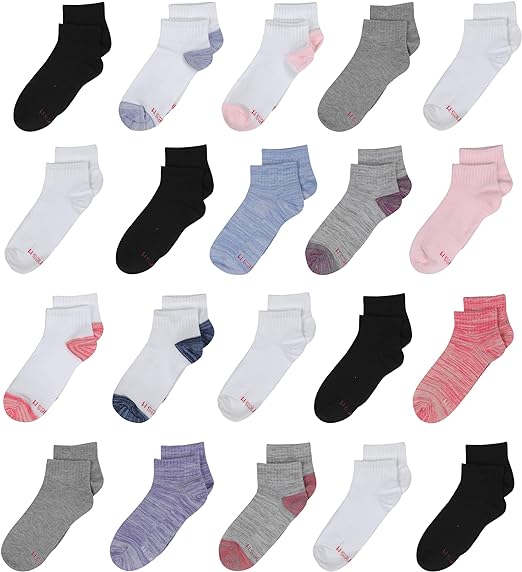 Photo 1 of Hanes, Super Value 20-Pair Socks, Ankle and No Show Multi-Packs

