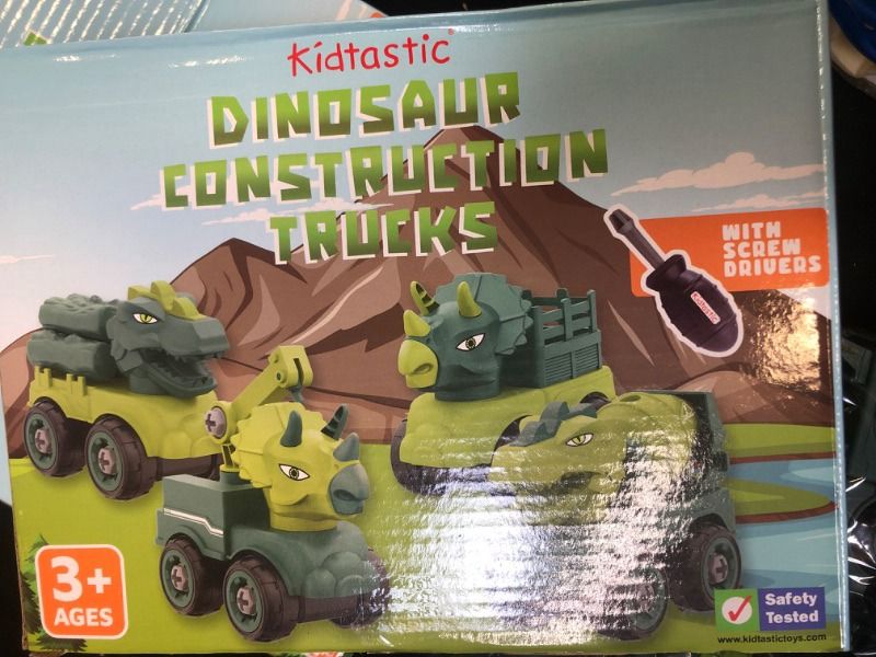 Photo 1 of KIDTASTIC Dinosaur Construction Trucks Kids Toys