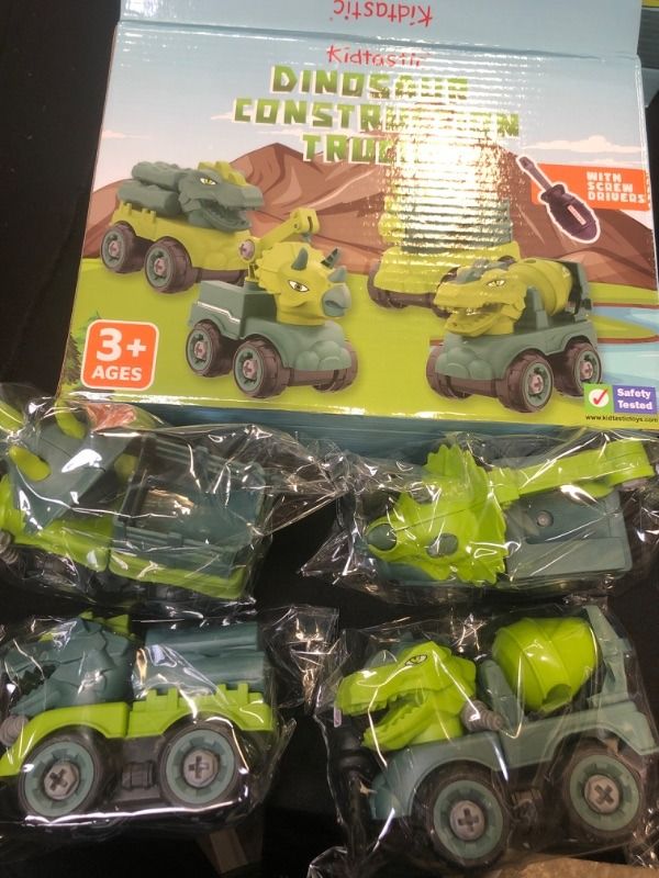 Photo 1 of KIDTASTIC Dinosaur Construction Trucks Kids Toys