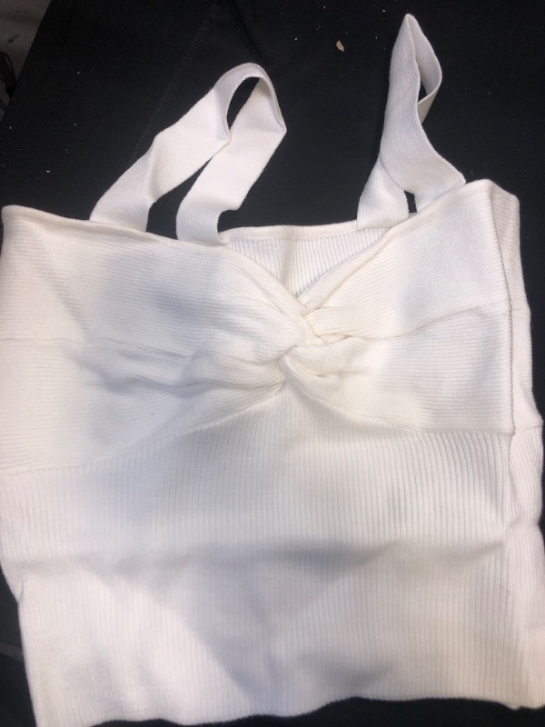 Photo 1 of MISSACTIVER WOMENS WHITE TANK TOPS SIZE M