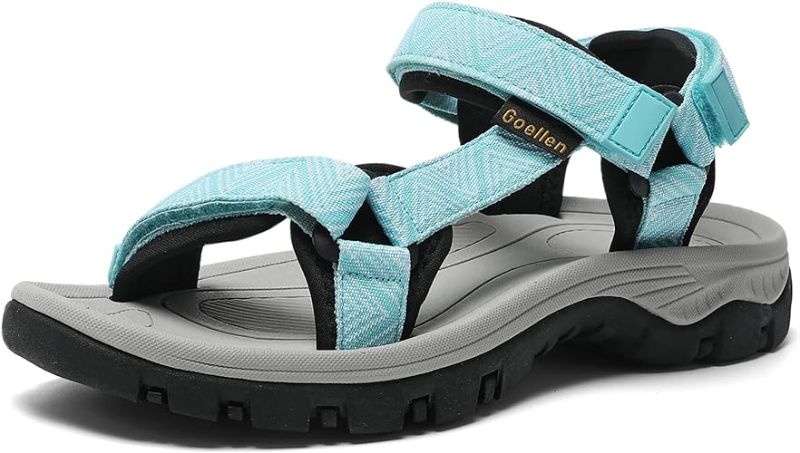 Photo 1 of Muboliy Women's Hiking Sport Sandals Water Outdoor Athletic Shoes With Arch Support Adjustable Velcro Beach Shoes SIZE 7
