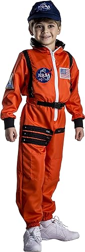 Photo 1 of Dress Up America Astronaut Costume for Kids – NASA Orange Spacesuit for Boys & Girls SIZE L
