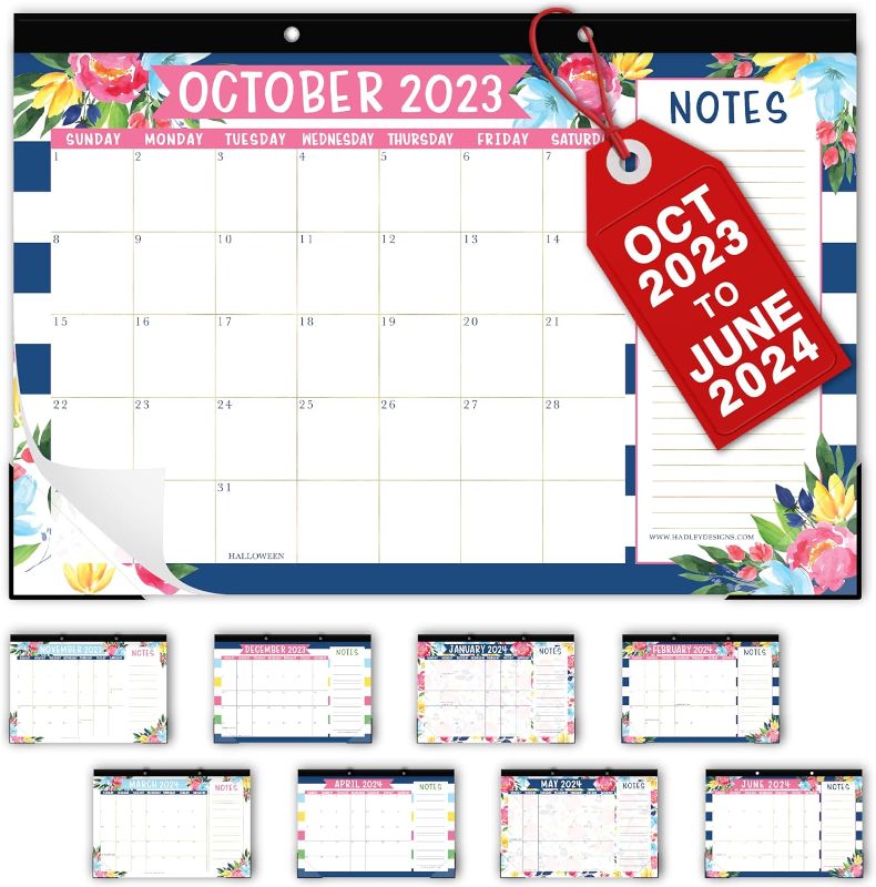 Photo 1 of Floral Teacher Desk Calendar 2023-2024 - Academic Desk Calendar 2023-2024, 2023 Large Desk Calendar School Year 2023-2024, Calender 2023 Desk Calendar July 2023-2024, Desktop Calendar 2023-2024
