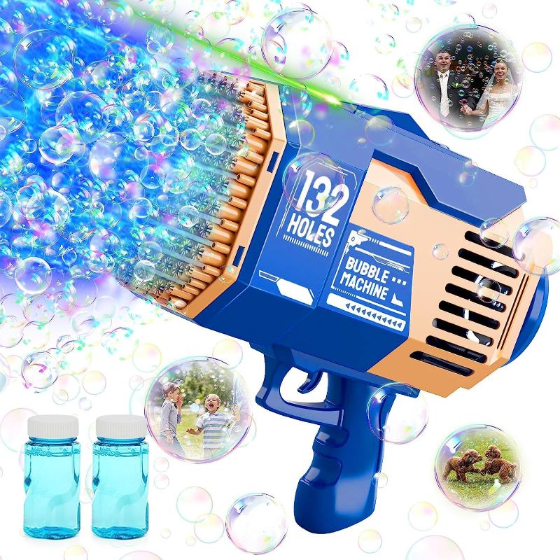 Photo 1 of Bubble Machine Gun Kids Toys: 35000+ Bubbles Bazooka Bubble Gun Blaster Blower for Toddlers Girls Boys Ages 3 4 5 6 7 8 9 10 11 12 Year Old Outdoor Summer Fun Gifts Birthday Party Wedding
