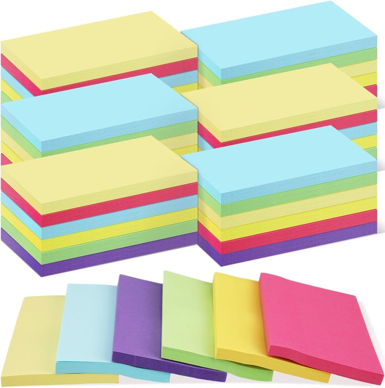 Photo 1 of Ctosree 18 Pcs Sticky Notes 3x5 Inches Bright Stickies Colorful Sticky Note Pads for College Home Office Supplies Teacher Notebook, 75 Sheets (Pastel)
