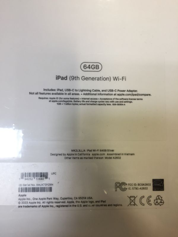 Photo 2 of Apple 2021 10.2-inch iPad (Wi-Fi, 64GB) - Silver WiFi 64GB Silver