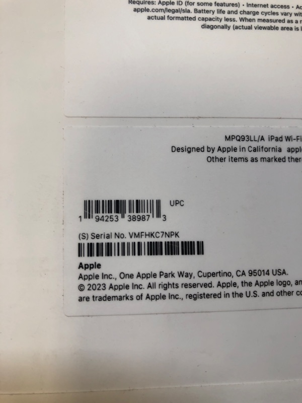 Photo 5 of Apple iPad (10th Generation): with A14 Bionic chip, 10.9-inch Liquid Retina Display, 256GB, Wi-Fi 6, 12MP front/12MP Back Camera, Touch ID, All-Day Battery Life – Blue WiFi 256GB Blue  --- SEALED 