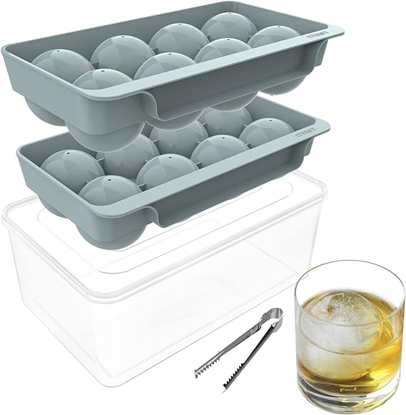 Photo 1 of 
ITWIST Large Ice Ball Maker Mold, Round Ice Cube Tray with Tongs Easy Release, 16x2.5in Sphere Ice Trays for Freezer, Round Ice Molds for Whiskey, Bourbon, Cocktails & Drinks
