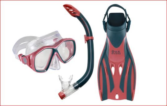 Photo 1 of U.S. Divers Redondo DX Mask, Mission Fins, and Padang DX Snorkel Combo Set