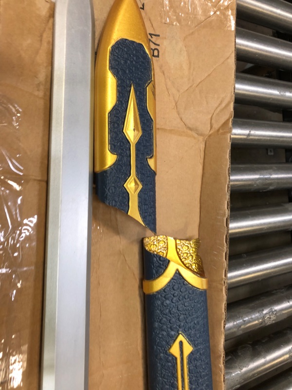 Photo 3 of 36" Foam Blue Zelda Sword W/Plastic Scabbard

