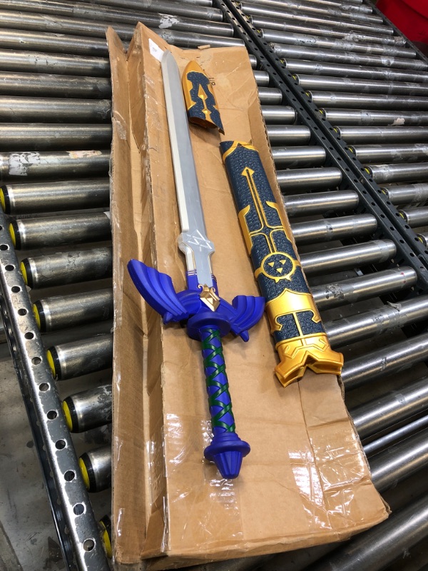 Photo 2 of 36" Foam Blue Zelda Sword W/Plastic Scabbard
